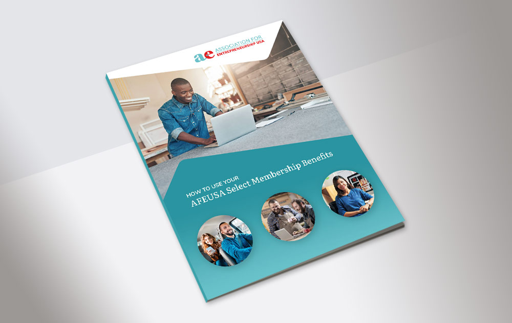 Catalog cover with pictures of people working